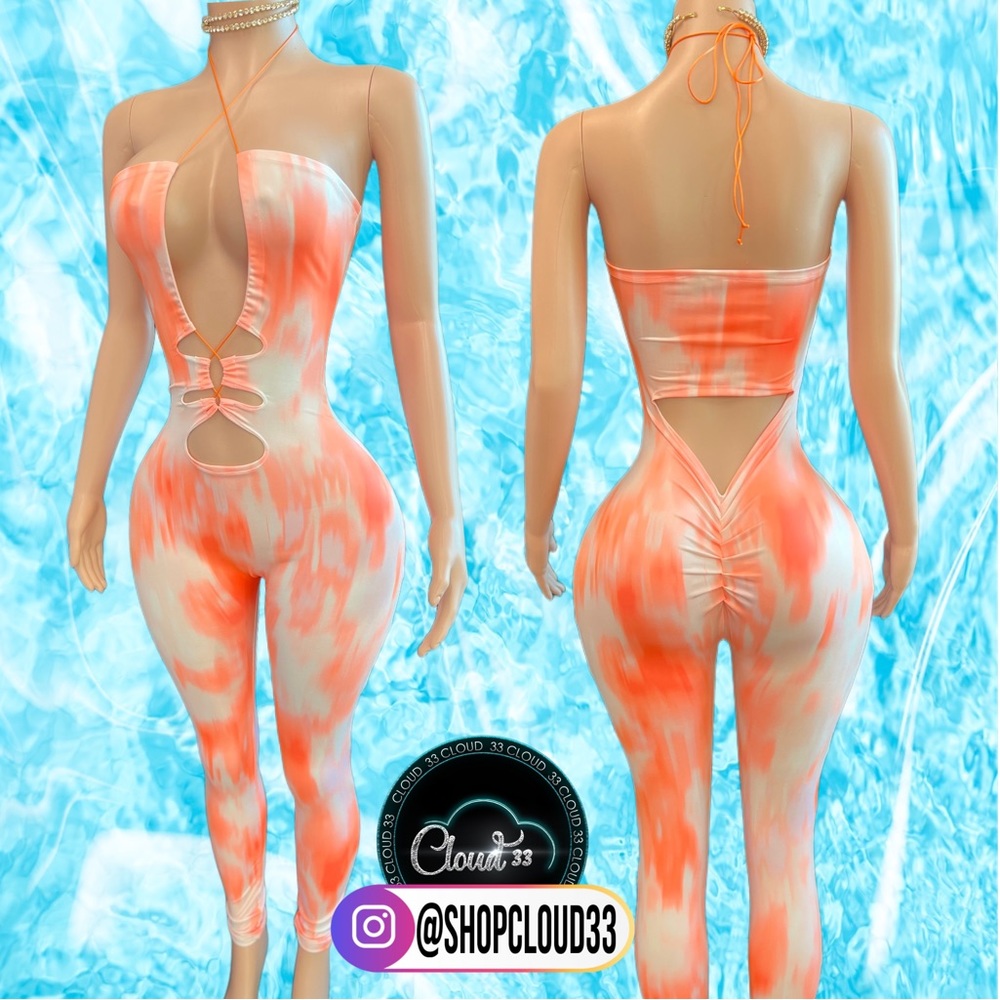 🇧🇷Brazilian Scrunch Butt Exotic Bartender Fitness Jumpsuit Set Custom Made